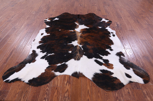 Tricolor Natural Cowhide Rug - Large 6'10