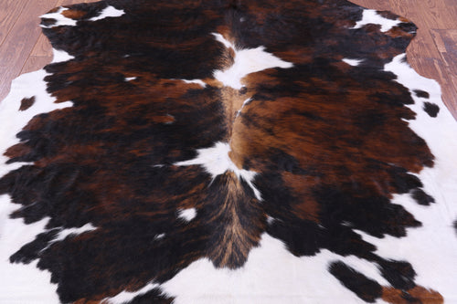 Tricolor Natural Cowhide Rug - Large 6'10