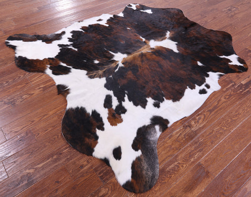Tricolor Natural Cowhide Rug - Large 6'10