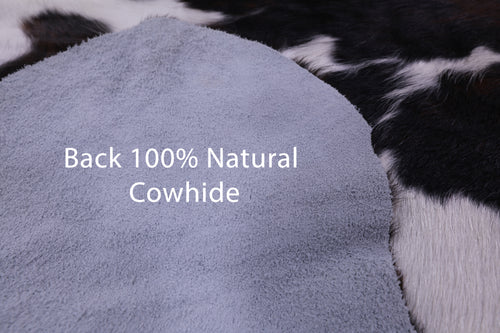 Tricolor Natural Cowhide Rug - Large 6'10