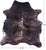 Dark Brindle Natural Cowhide Rug - XX-Large 7'8"H x 6'10"W
