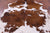 Brown & White Natural Cowhide Rug - Large 6'8"H x 6'2"W