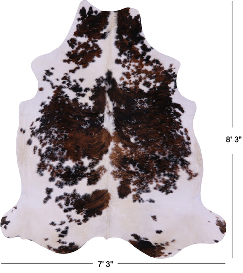 Tricolor Natural Cowhide Rug - XX-Large 8'3