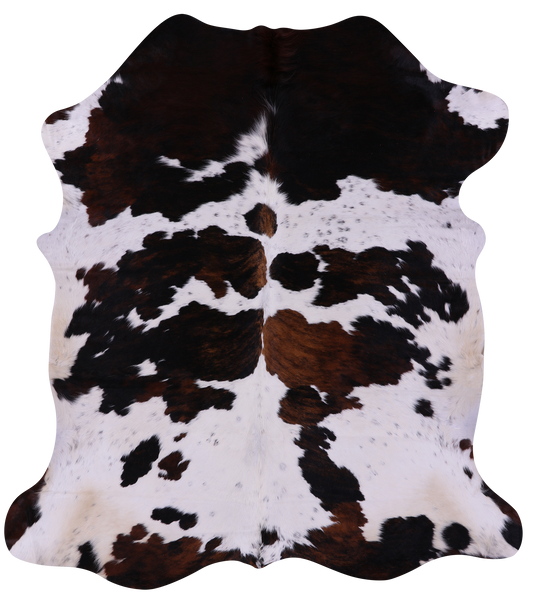 Tricolor Natural Cowhide Rug - Large 6'8"H x 6'0"W