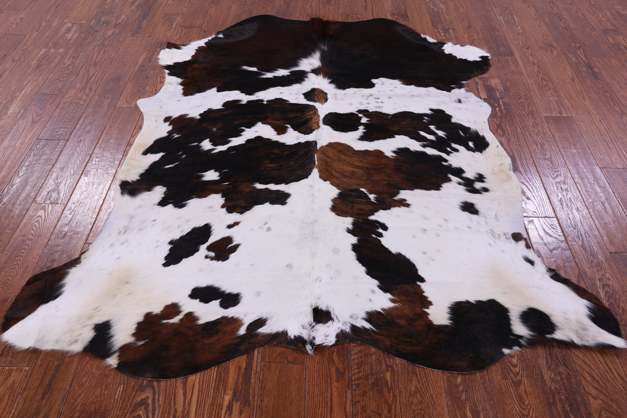 Tricolor Natural Cowhide Rug - Large 6'8"H x 6'0"W