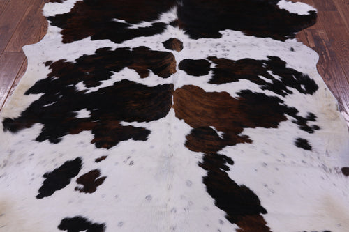 Tricolor Natural Cowhide Rug - Large 6'8