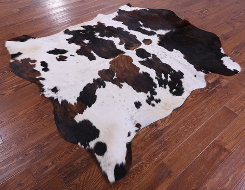 Tricolor Natural Cowhide Rug - Large 6'8