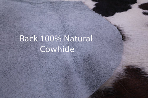 Tricolor Natural Cowhide Rug - Large 6'8