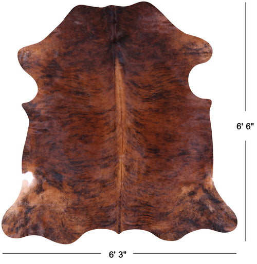 Brindle Natural Cowhide Rug - Large 6'6