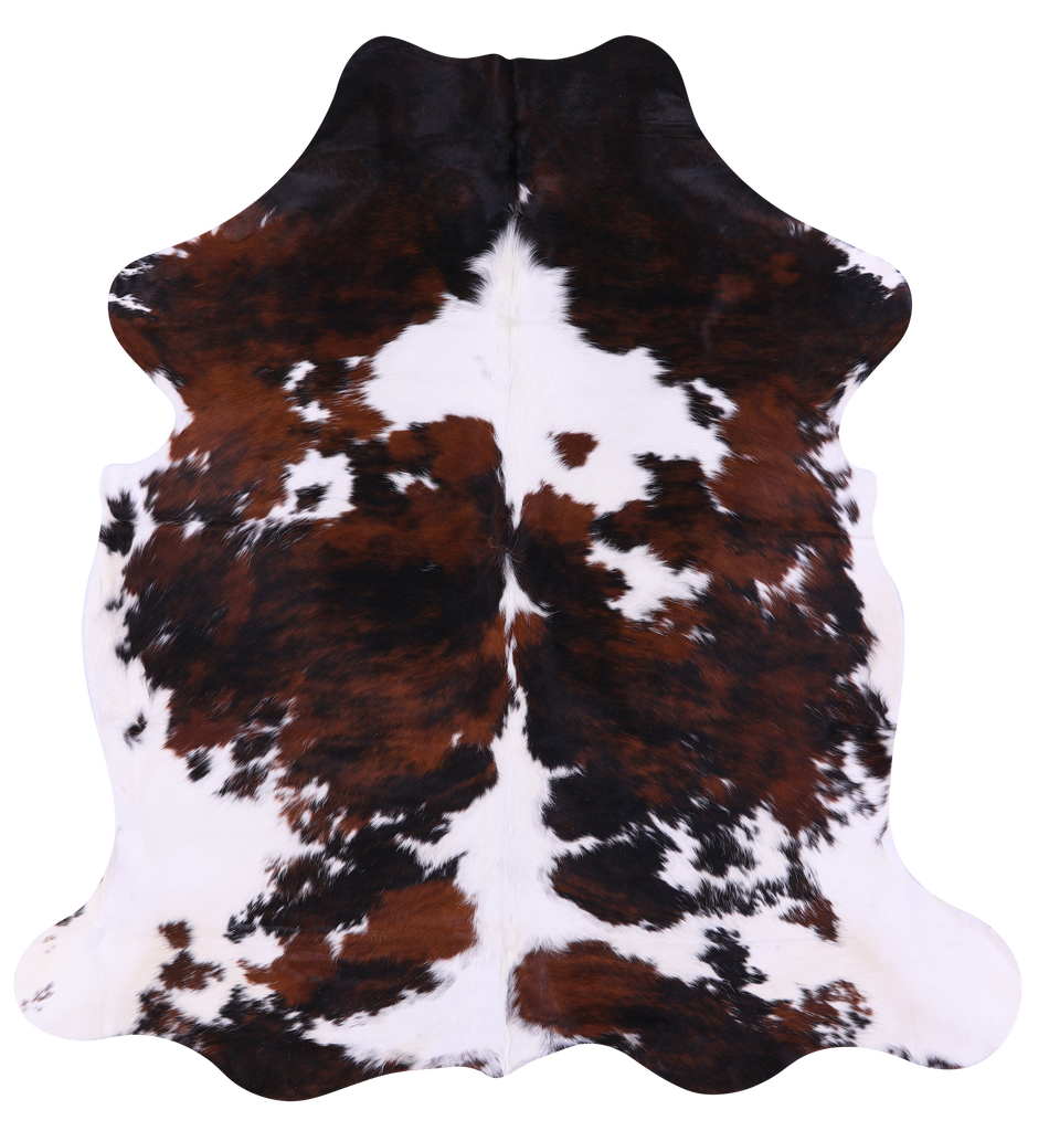 Tricolor Natural Cowhide Rug - X-Large 7'2"H x 6'8"W