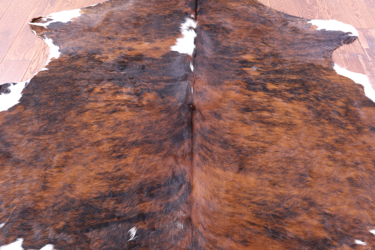 Tricolor Natural Cowhide Rug - Large 6'9"H x 6'5"W