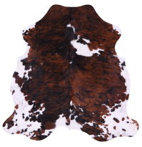 Thumbnail for Tricolor Natural Cowhide Rug - X-Large 7'0