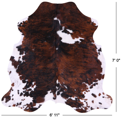 Tricolor Natural Cowhide Rug - X-Large 7'0