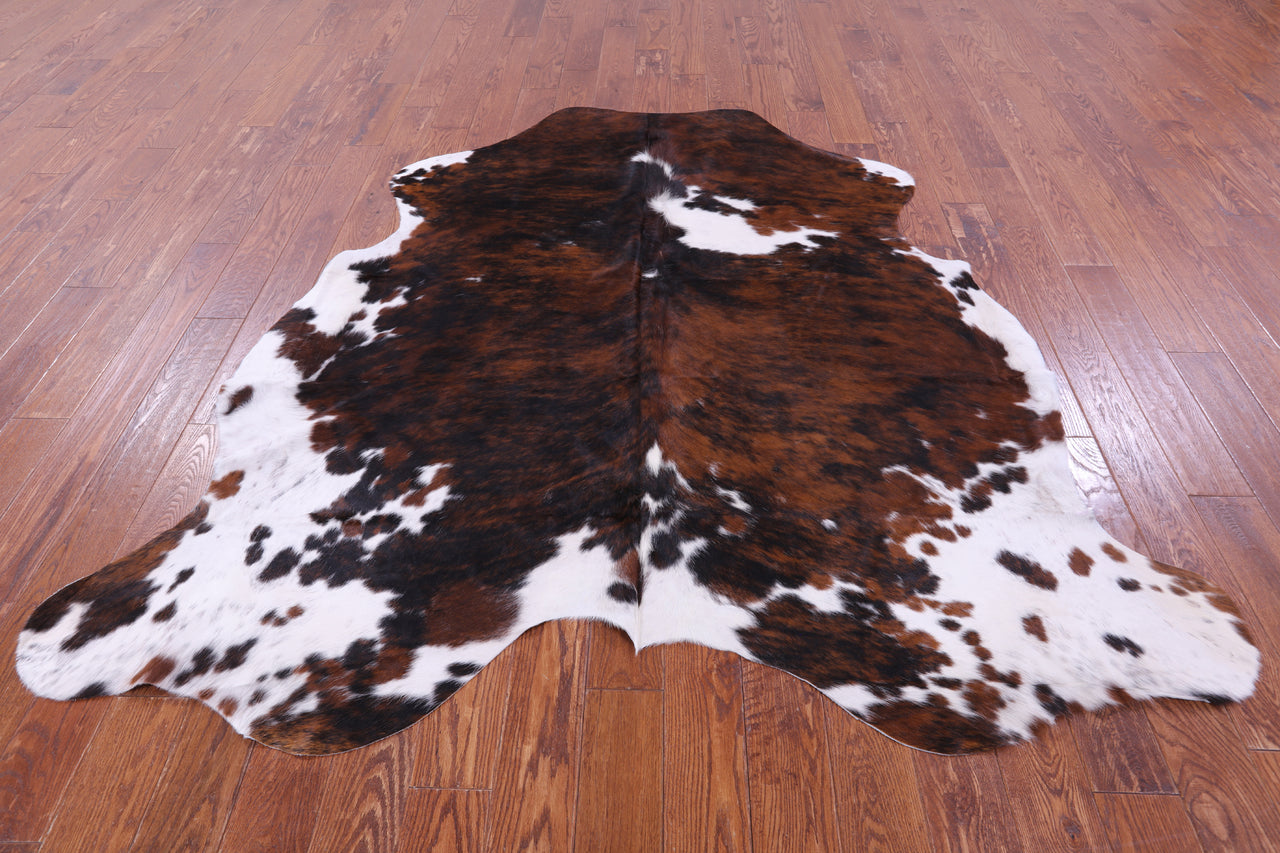 Tricolor Natural Cowhide Rug - X-Large 7'0"H x 6'11"W