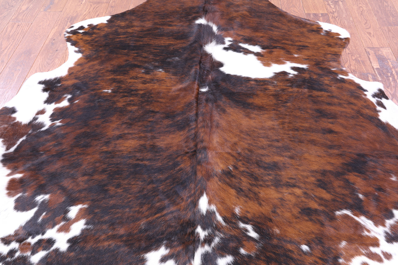 Tricolor Natural Cowhide Rug - X-Large 7'0"H x 6'11"W