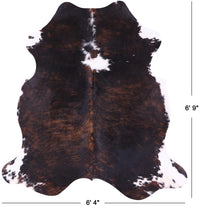 Thumbnail for Brindle Natural Cowhide Rug - Large 6'9