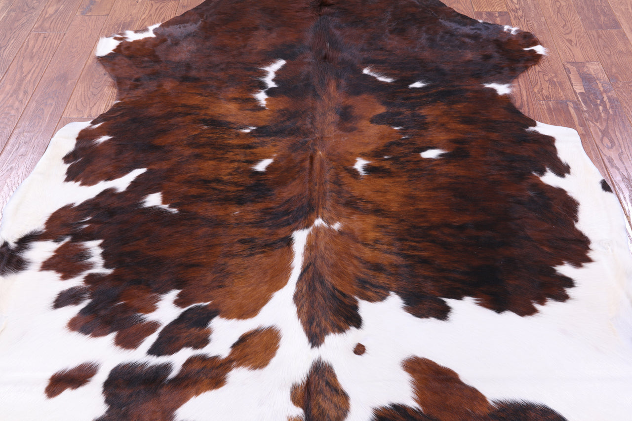 Tricolor Natural Cowhide Rug - X-Large 7'2"H x 6'8"W