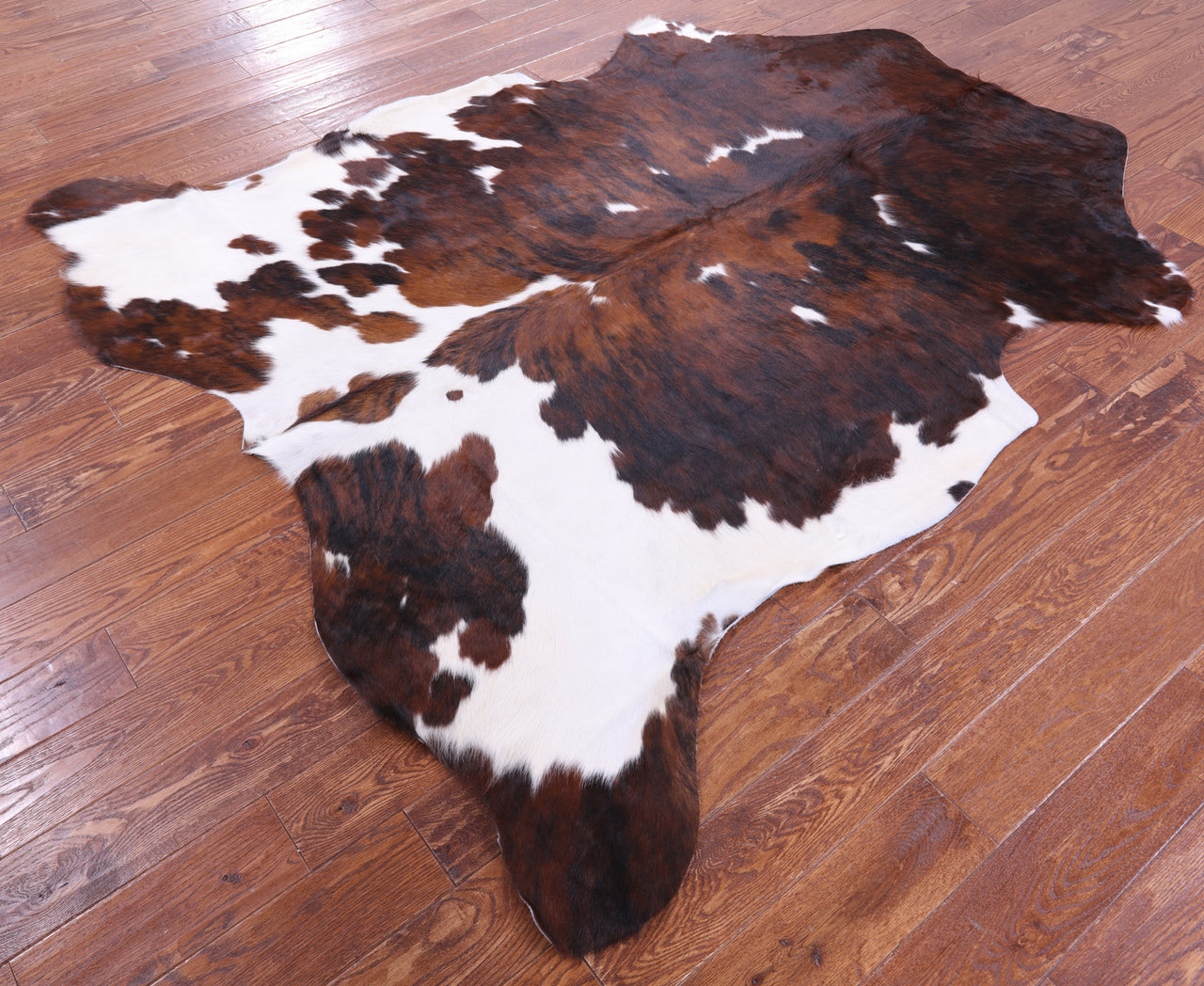 Tricolor Natural Cowhide Rug - X-Large 7'2"H x 6'8"W