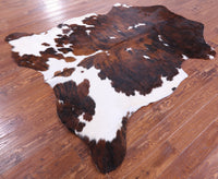 Thumbnail for Tricolor Natural Cowhide Rug - X-Large 7'2