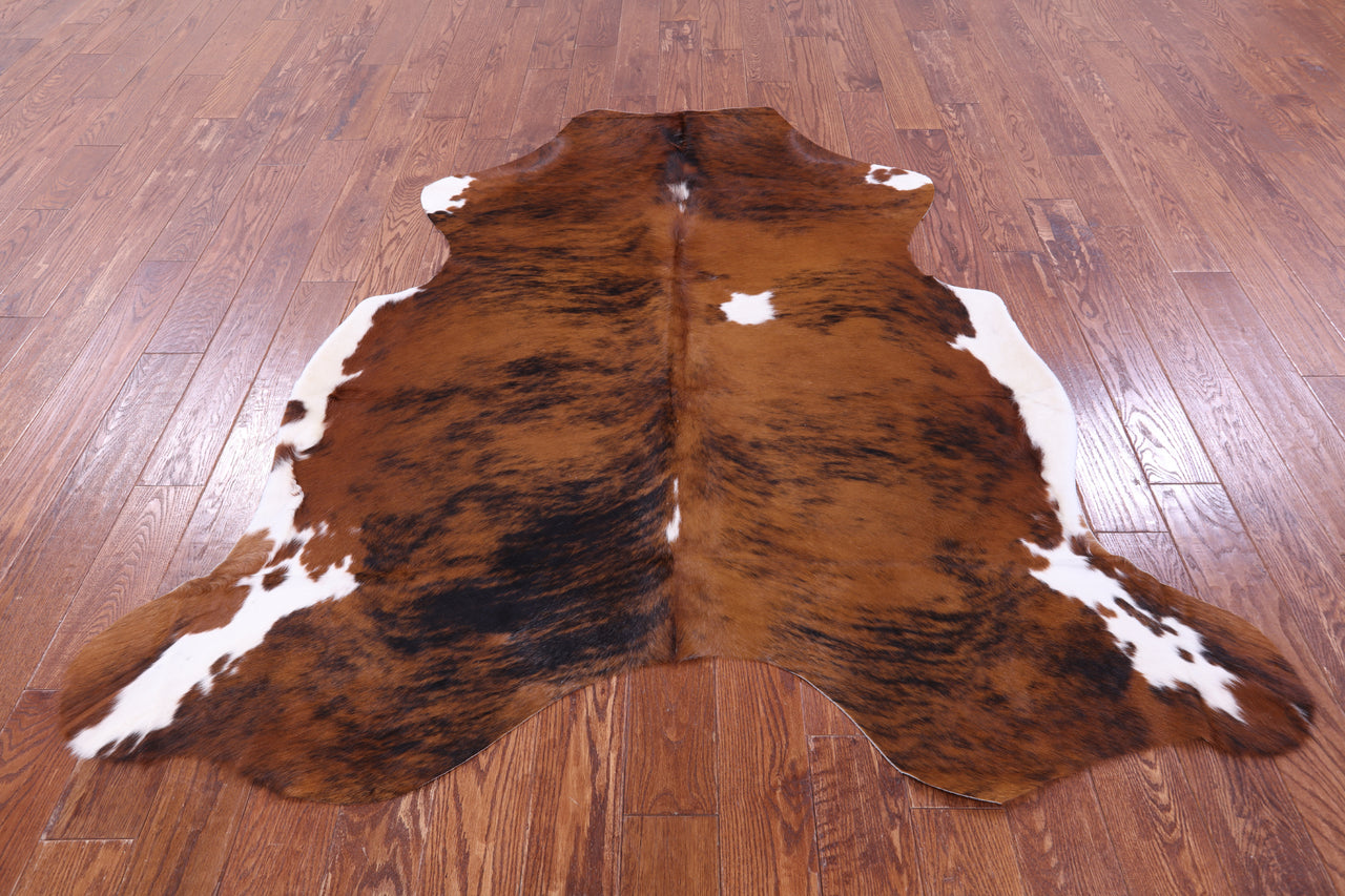 Brindle Natural Cowhide Rug - Medium 6'2"H x 6'0"W