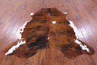 Thumbnail for Brindle Natural Cowhide Rug - Medium 6'2