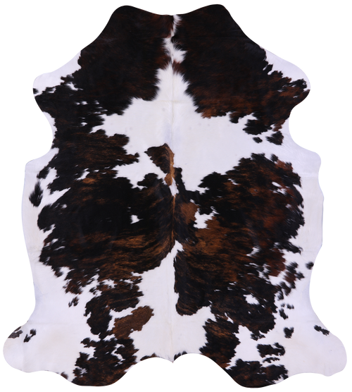 Tricolor Natural Cowhide Rug - Large 6'7