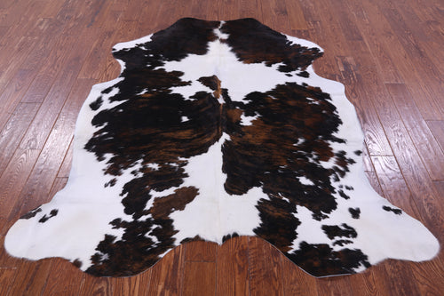 Tricolor Natural Cowhide Rug - Large 6'7
