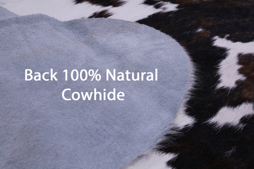 Tricolor Natural Cowhide Rug - Large 6'7