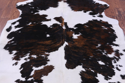 Tricolor Natural Cowhide Rug - Large 6'7