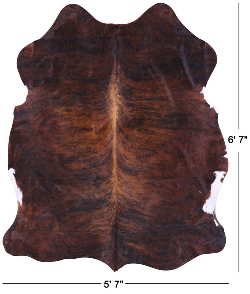 Brindle Natural Cowhide Rug - Large 6'7