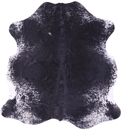 Black Salt & Pepper Natural Cowhide Rug - X-Large 7'6
