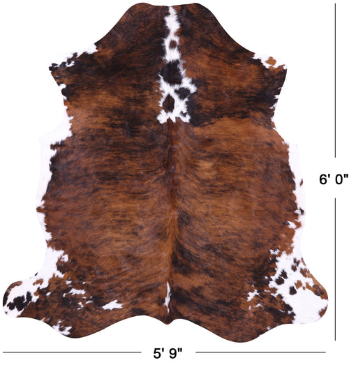 Brindle Natural Cowhide Rug - Medium 6'0