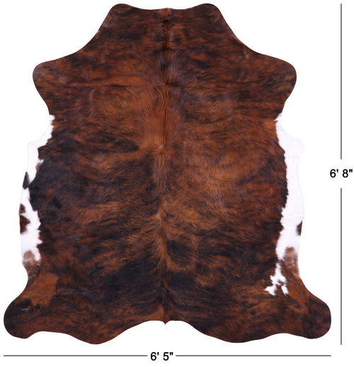 Brindle Natural Cowhide Rug - Large 6'8