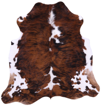 Thumbnail for Tricolor Natural Cowhide Rug - Medium 5'8