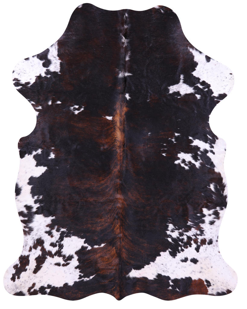 Tricolor Natural Cowhide Rug - X-Large 7'4"H x 5'10"W