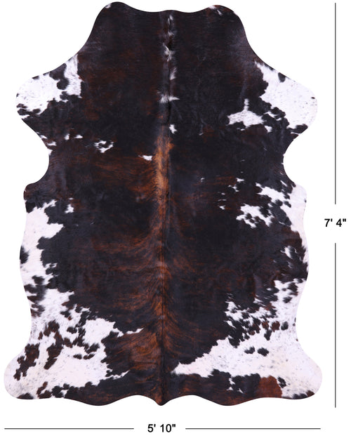Tricolor Natural Cowhide Rug - X-Large 7'4