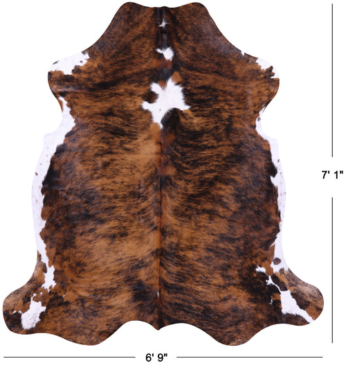 Brindle Natural Cowhide Rug - X-Large 7'1