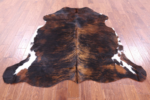 Dark Brindle Natural Cowhide Rug - Medium 6'2