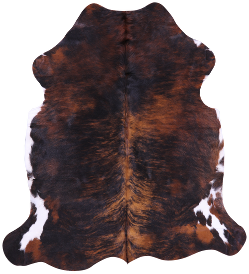 Dark Brindle Natural Cowhide Rug - Medium 6'2