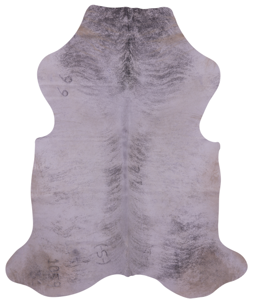 Grey Brindle Natural Cowhide Rug - X-Large 7'2"H x 5'11"W