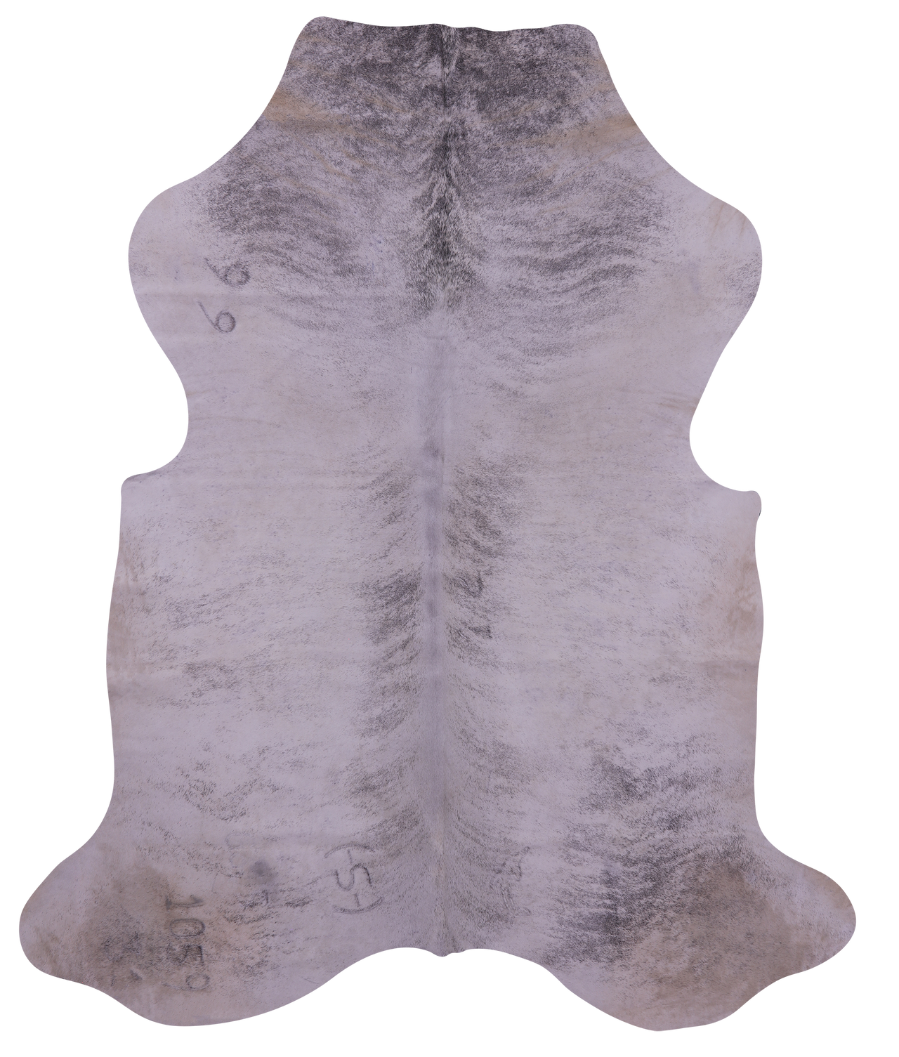 Grey Brindle Natural Cowhide Rug - X-Large 7'2"H x 5'11"W