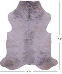 Thumbnail for Grey Brindle Natural Cowhide Rug - X-Large 7'2