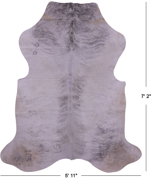 Grey Brindle Natural Cowhide Rug - X-Large 7'2
