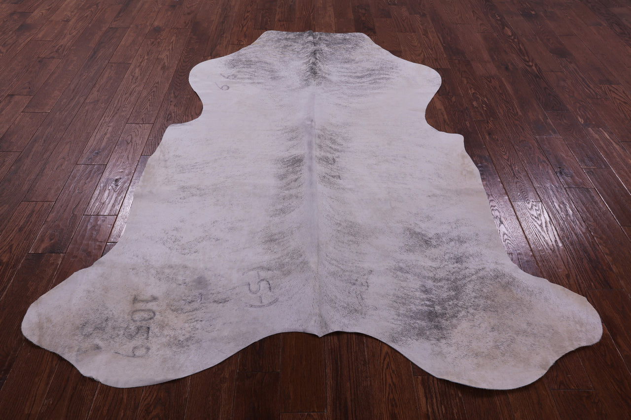 Grey Brindle Natural Cowhide Rug - X-Large 7'2"H x 5'11"W
