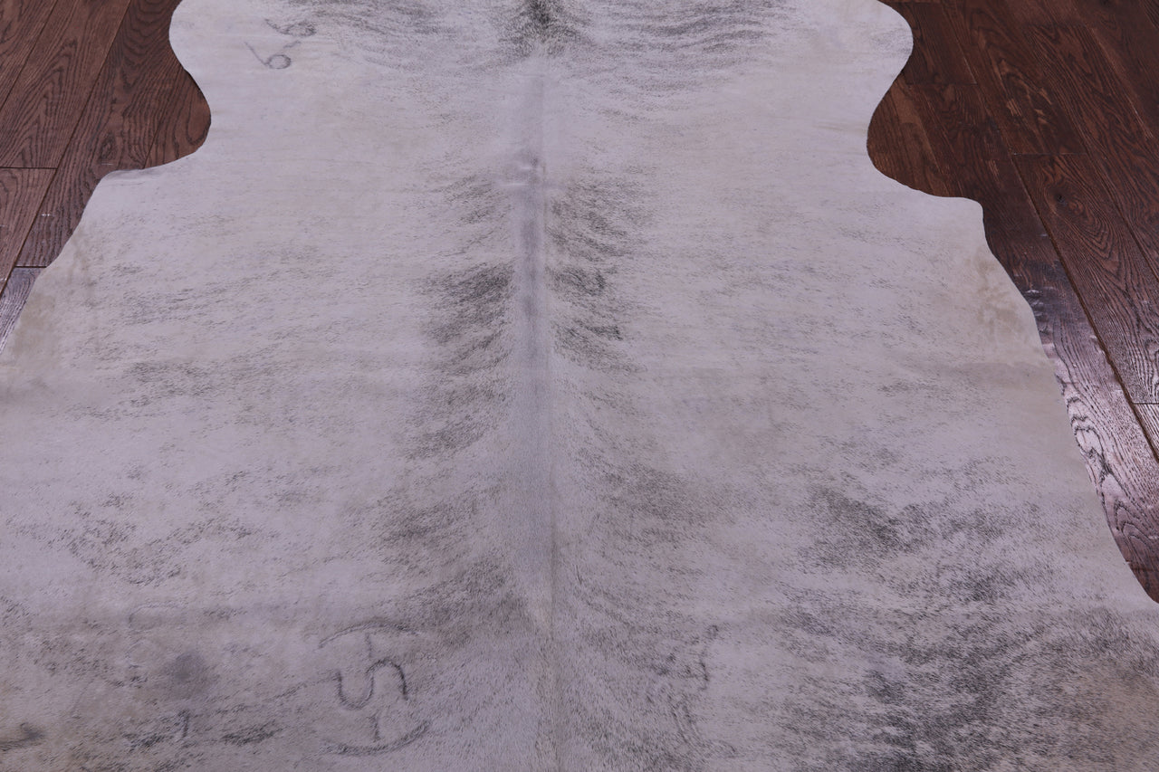 Grey Brindle Natural Cowhide Rug - X-Large 7'2"H x 5'11"W