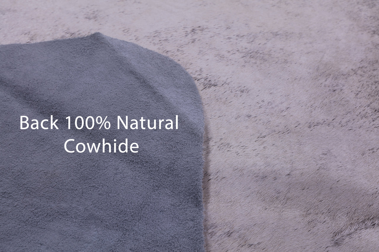 Grey Brindle Natural Cowhide Rug - X-Large 7'2"H x 5'11"W