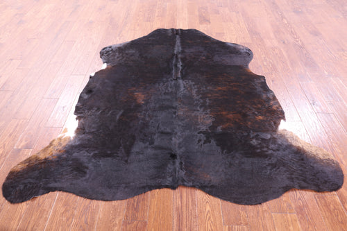 Dark Brown Natural Cowhide Rug - Medium 6'2