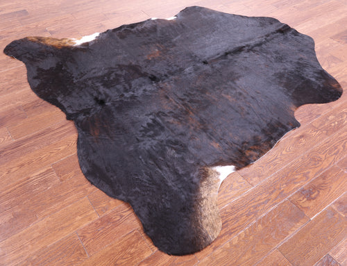 Dark Brown Natural Cowhide Rug - Medium 6'2