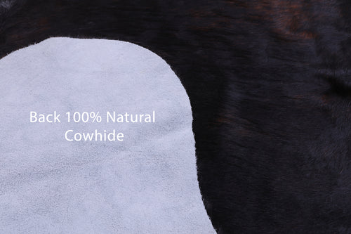 Dark Brown Natural Cowhide Rug - Medium 6'2
