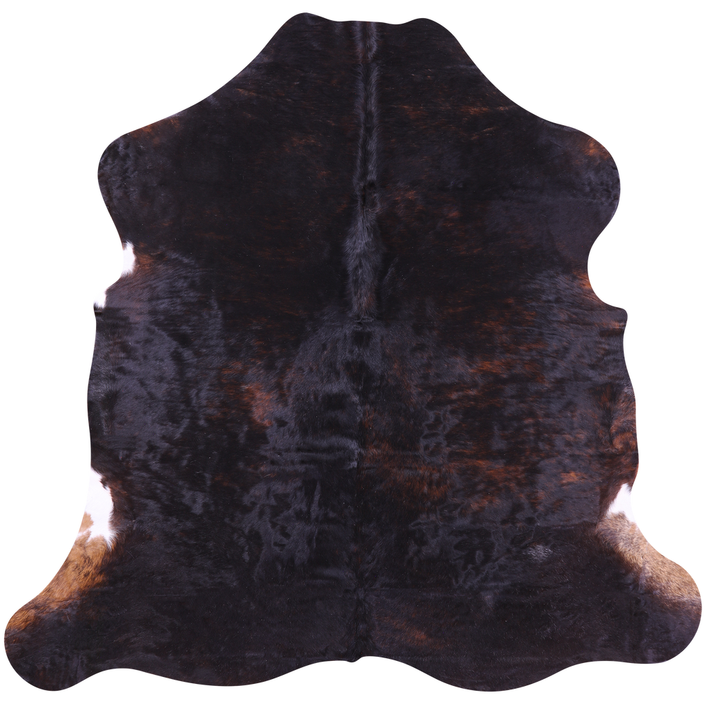 Dark Brown Natural Cowhide Rug - Medium 6'2"H x 6'5"W